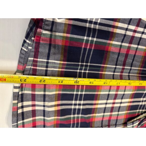 Womens Plaid Button-Up Long Sleeve Shirt Boyfriend Style Classic Collar Multicol - Picture 5 of 7